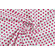 Cotone bianco a pois grandi magenta