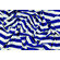 Jersey di cotone stretch a righe bianco blu