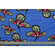 Raso di viscosa blu "fleur de mariage"