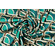 Raso stretch geometrico petrolio e smeraldo