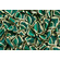 Raso stretch geometrico petrolio e smeraldo