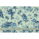 Georgette bianca a fiori blu