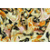 Raso stampa astratta beige e ambra