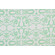 Georgette bianca fantasia ramage verde