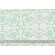 Georgette bianca fantasia ramage verde