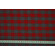 Punto Milano cotone stretch a quadri grigio e rosso