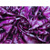 Jersey di poliestere stretch fantasia psichedelica viola e nero