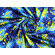 Jersey di poliestere stretch blu fantasia gocce e schizzi di vernice