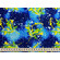 Jersey di poliestere stretch blu fantasia gocce e schizzi di vernice