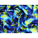Jersey di poliestere stretch blu fantasia gocce e schizzi di vernice