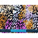 Lycra opaca animalier arancione e orchidea