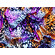 Lycra opaca animalier arancione e orchidea