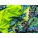 Lycra opaca verde acido fantasia foulard