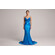 Raso di seta blu ciano stretch