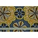 Cotone wax blu pavone e giallo senape