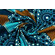 Cotone wax blu scuro e celeste