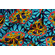 Cotone wax blu scuro e turchese